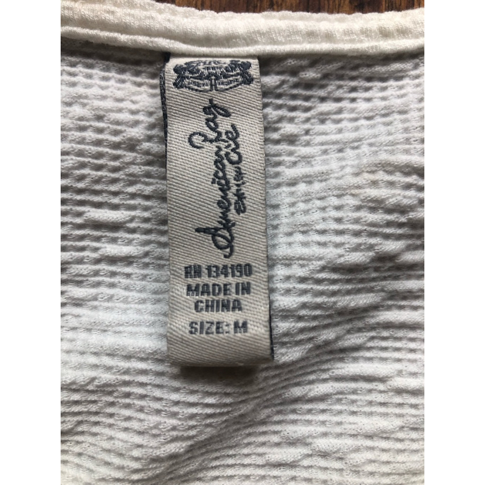 Women's American Rag White Ruffle Top Size M